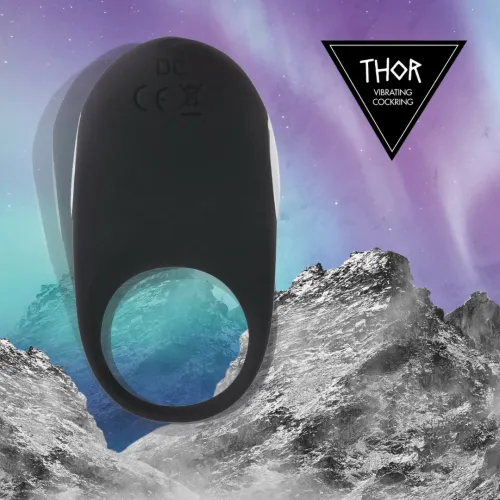 feelztoys thor black - pierścień wibrujący, silikonowy, ładowany usb na Arena.pl
