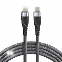 SZYBKI KABEL USB-C PD - Lightning 20W MOCNY PRZEWÓD W OPLOCIE 1M DO APPLE