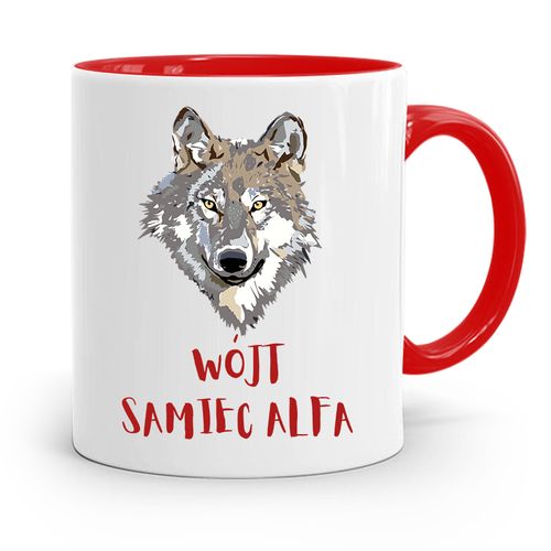 Dla Wójta Kubek Czerwony Wójt Samiec Alfa Prezent Z Nadrukiem Ze Zdjęciem na Arena.pl