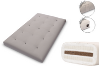 Materac 120x200 z kokosem i 2x lateks - Futon Comfort Relax - Szary