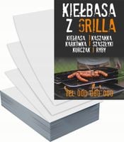 Ulotki A4 reklamowe firmowe 1000szt wiele różnych wzorów KIEŁBASA Z GRILLA