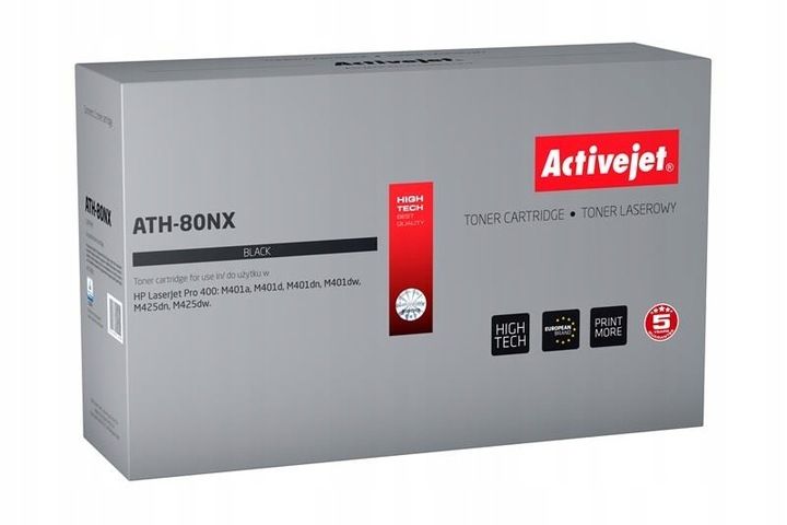 TONER ACTIVEJET HP ATH-80NX 80X CF280X M401 M425DN zdjęcie 1