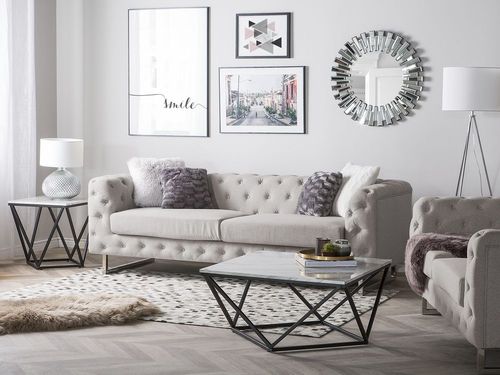 Sofa 3-osobowa beżowa VISSLAND na Arena.pl