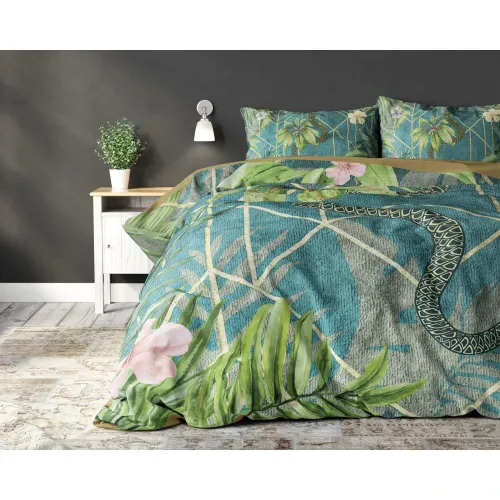 240x220 PALM WOOD zielony mix kpl pościeli na Arena.pl
