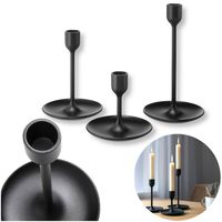 ZESTAW METALOWYCH ŚWIECZNIKÓW LOFT IKEA CZARNE x3