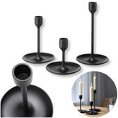 ZESTAW METALOWYCH ŚWIECZNIKÓW LOFT IKEA CZARNE x3