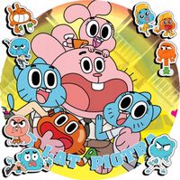 OPŁATEK NA TORT 30CM - GUMBALL BAJKA + IMIĘ + GRATIS! 24CM 26CM