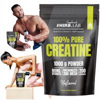 KREATYNA CREATINE MONOHYDRAT 1000 g SIŁA MONOHYDRATE MASA MONO POWDER HIRO