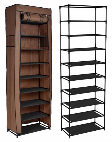 SZAFKA TEKSTYLNA Z PÓŁKAMI NA BUTY SKŁADANA STOJAK REGAŁ ORGANIZER na Arena.pl