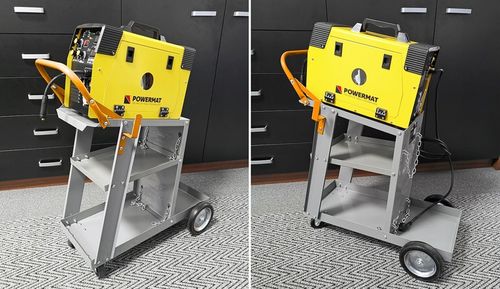 WÓZEK SPAWALNICZY DO SPAWAREK z półką na butle na kółkach 4 półki MP0181 na Arena.pl