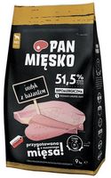 Hipoalergiczna karma dla psów małych ras - Pan Mięsko Indyk + Bażant 9kg