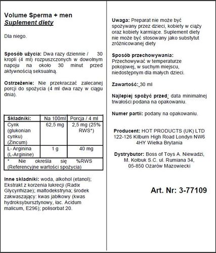supl.diety volume sperma + 30ml na Arena.pl