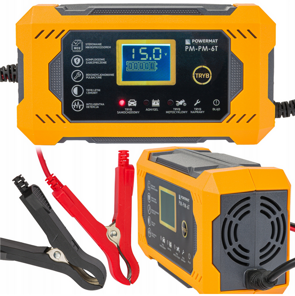 PROSTOWNIK MIKROPROCESOROWY AKUMULATOROWY 12V PM-PM-6T zdjęcie 1