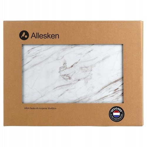 Deska KUCHENNA do krojenia szklana antypoślizgowa BIAŁY MARMUR 30x40 cm na Arena.pl