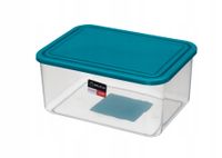 Pojemnik prostokątny do przechowywania żywności MAX 1,2 L przezroczysty turkusowa pokrywa