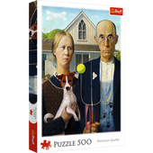 Puzzle - 500 - American Gothic: Psia Edycja - Trefl 37526