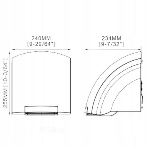 Automatyczna suszarka do rąk 2000W Borg Mistral Biała Mocna Cicha na Arena.pl