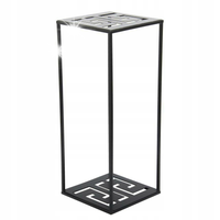 Kwietnik geometryczny stojący z metalu 60cm czarny