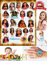 Duży Zestaw Mega Tatuaży zmywalnych - Vaiana - Moana