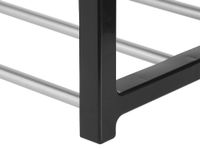 REGAŁ NA BUTY 8 PAR 58CM 4 PÓLKI METALOWY MOCNY CZARNY