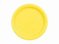 Talerzyki papierowe Basic żółte, 23 cm 6 szt.