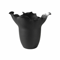 Mensa Home Wazon Artus 39x33,5cm czarny na kwiaty dekoracyjny ceramiczny
