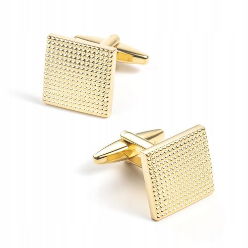 Spinki Do Mankietów Złote Koszuli Męskie Kwadratowe Diamentowane na Arena.pl