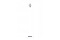 Stojąca lampa sypialniana Izza podłogowa biały połysk czarna