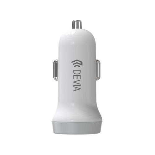 Ładowarka samochodowa Devia Smart z kablem typ-C 2USB 3,1A biała na Arena.pl