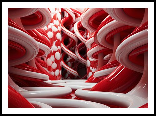 Plakat 70x50cm Czerwone Wiry na Arena.pl