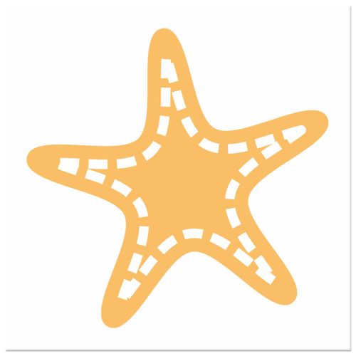 Obraz Płótno 40X40 Żółta Rozgwiazda na Arena.pl