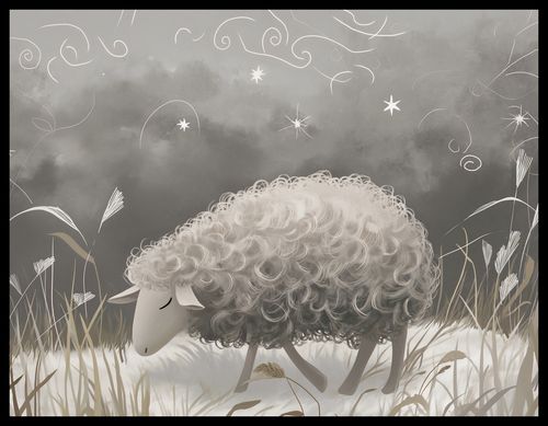 Plakat 65x50cm Bujna Owca na Arena.pl