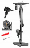 STACJONARNA POMPKA ROWEROWA METALOWA Z MANOMETREM RĘCZNA DO ROWERU PIŁEK