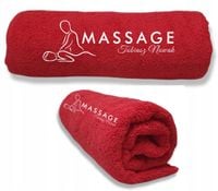 Ręcznik z HAFTEM LOGO NAPISEM DLA SALONU MASAŻU