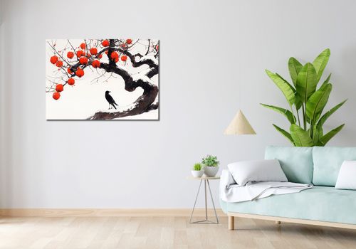 Obraz 100x70cm Kruk przy Drzewie na Arena.pl