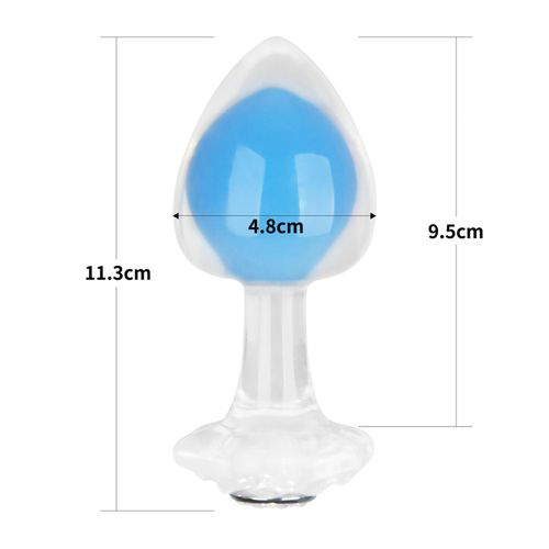 Gemoria Silicone Butt Plug (Glow-In-The-Dark) - Blue na Arena.pl