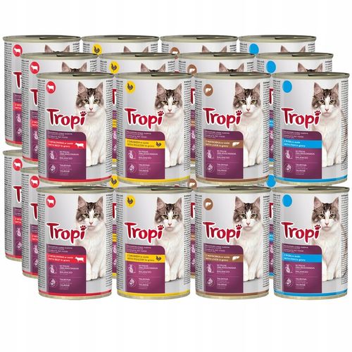 MOKRA KARMA PUSZKI DLA KOTA MIX SMAKÓW 24X415G na Arena.pl