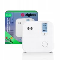 NOUS E12 ZigBee 3.0 Czujnik Czadu CO Alarm 85dB Home Assistant Smart