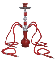 Czerwona Duża Shisha Szisza Fajka Wodna Hookah 4 Węże Wysokość 44 cm Eldoro