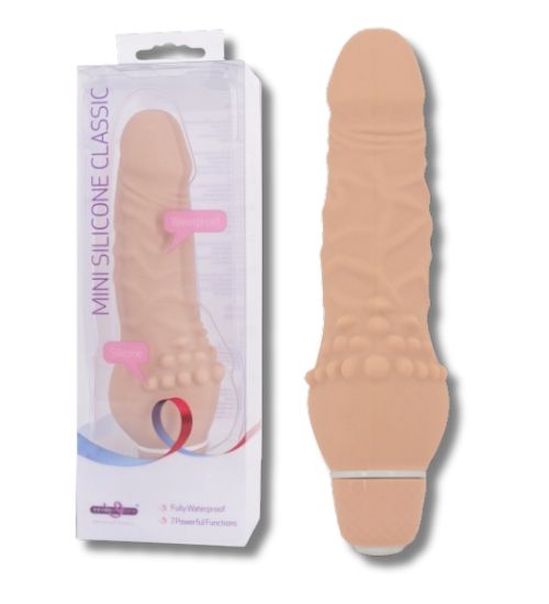Mały cielisty wibrator z silikonu zdjęcie 1