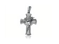 Delikatny srebrny wisior krzyż krzyżyk z wizerunkiem Chrystusa srebro 925 PT_K3117