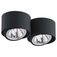 Regulowana LAMPA natynkowa LUMOS 2 70255202 Kaspa metalowa OPRAWA sufitowa spot halogen czarny