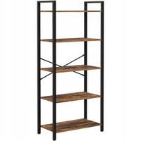 Regał na książki półka stojąca 153 cm witryna LOFT