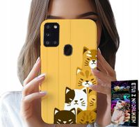 ETUI DO SAMSUNG GALAXY A21s - LOVE CAT, WZORY Z KOTAMI, CASE + SZKŁO