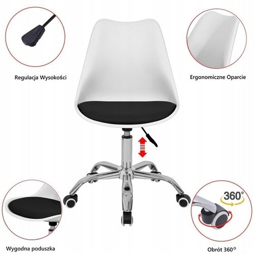 FOTEL OBROTOWY KRZESŁO BIUROWE NA KÓŁKACH na Arena.pl