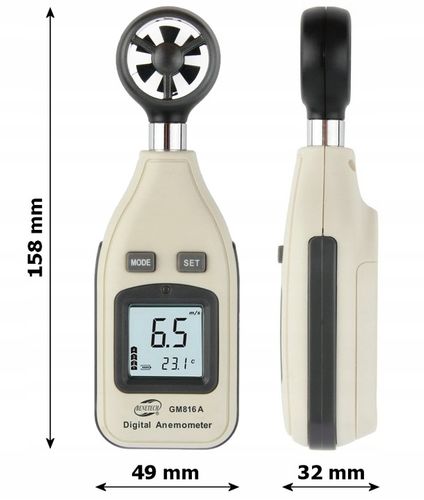 ANEMOMETR WIATROMIERZ MIERNIK WIATRU TEMPERATURY POMIAR PRĘDKOŚCI POWIETRZA na Arena.pl