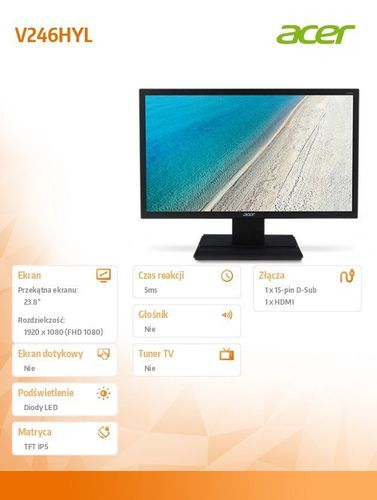 Monitor 24 V246HYLbi na Arena.pl