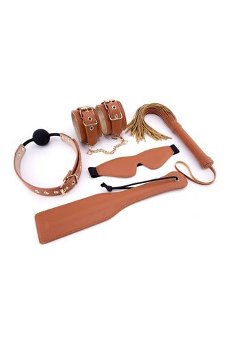 blaze elite bdsm set cognac vegan leather na Arena.pl