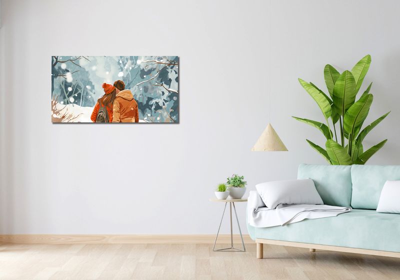 Obraz 100x50cm Razem w Śniegu zdjęcie 2