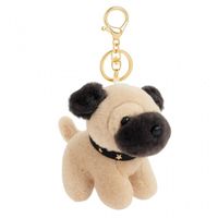 brelok do kluczy pluszowy piesek z obrożą w gwiazdki 1szt. brl399